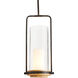 Sumter 1 Light 10.5 inch Black and Bronze with Natural Wood Candle Pendant Ceiling Light, Beth Webb