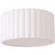Scallop 1 Light 17 inch Weathered Brass Flush Mount Ceiling Light