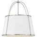 Clarke 4 Light 24.5 inch Polished Nickel with Matte White Indoor Chandelier Ceiling Light