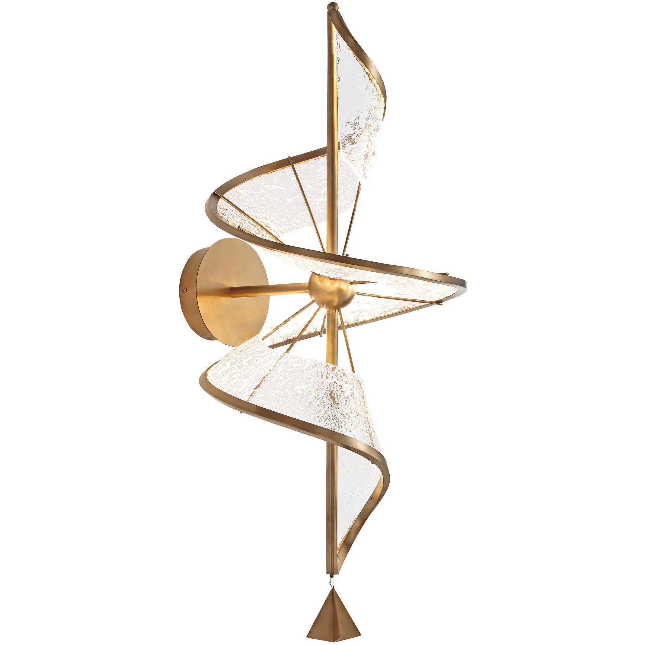 Ziva Aurora LED 13 inch Brushed Champagne Wall Sconce Wall Light