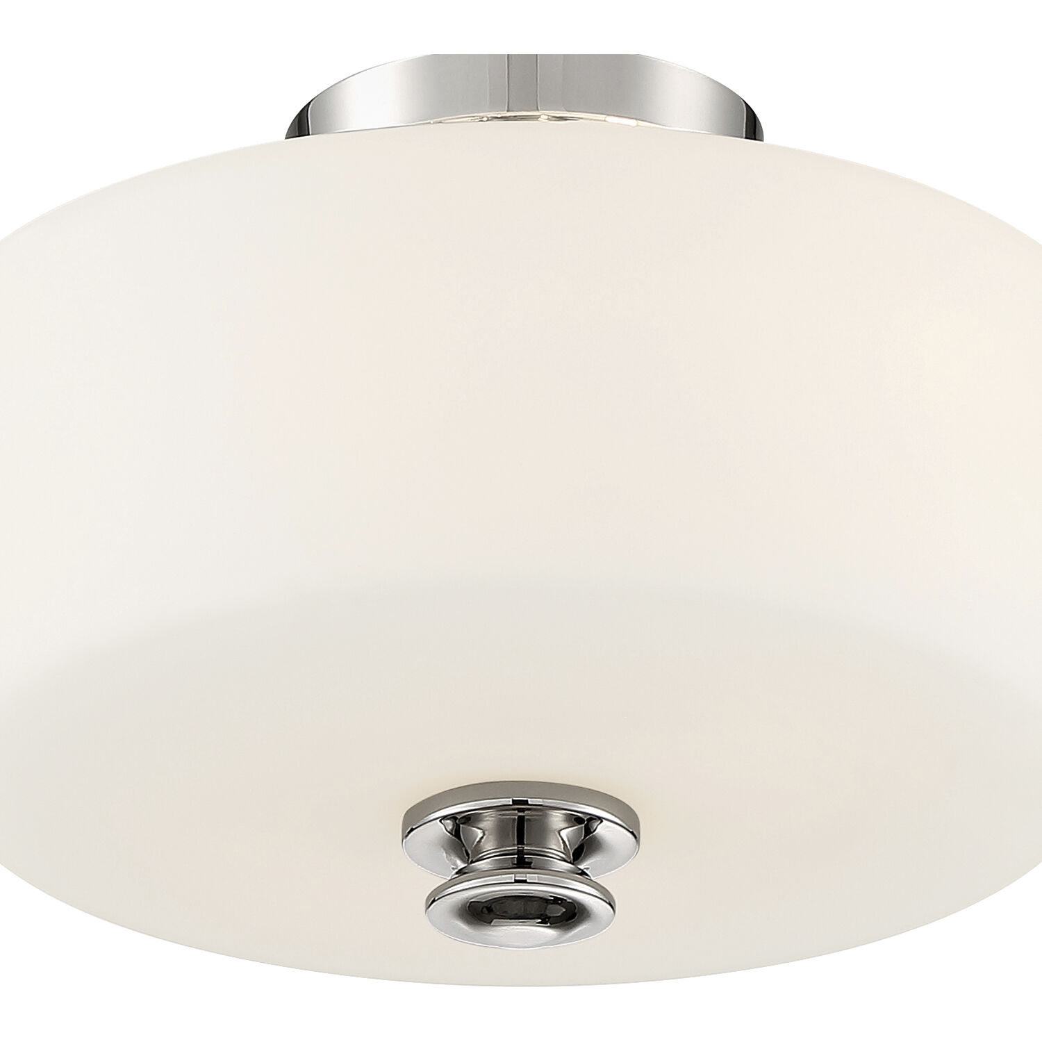 Travis 2 Light 12.5 inch Polished Nickel Semi Flush Ceiling Light