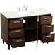 Baldwin 48 X 22 X 34 inch Walnut Vanity Sink Set