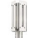Utrecht 1 Light 16 inch Brushed Nickel Accents Outdoor Post Top Lantern