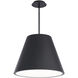 Myla 1 Light 20 inch Black Outdoor Pendant in 4000K