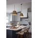 Madi LED 16 inch Lacquered Brass with Black accents Pendant Ceiling Light