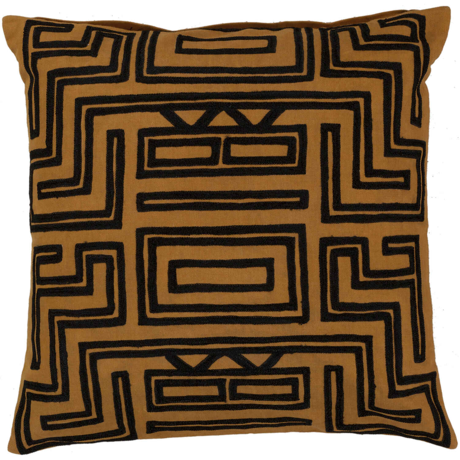 Kuba 18 X 18 inch Burnt Orange/Black Accent Pillow