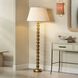 Melrose 72 inch 100 watt Gold Leaf Floor Lamp Portable Light, Inline