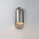 Ambiance Collection - Capsule 1 Light 5 inch Antique Silver Outdoor Wall Sconce in Replaceable Bulb, 4D x 14H, Form+Finish+Function