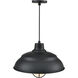 R-Series 1 Light 17 inch Satin Black Outdoor Pendant