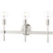 Prague 3 Light 23.5 inch Brushed Nickel Vanity Sconce Wall Light