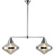Willard 2 Light 40.63 inch Polished Nickel/Prismatic Glass Linear Pendant Ceiling Light in Clear Prismatic Glass