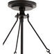 Rondelle 8 Light 31 inch Blackened Iron Chandelier Ceiling Light