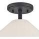 Rydell 1 Light 14 inch Matte Black Semi Flush Mount Ceiling Light
