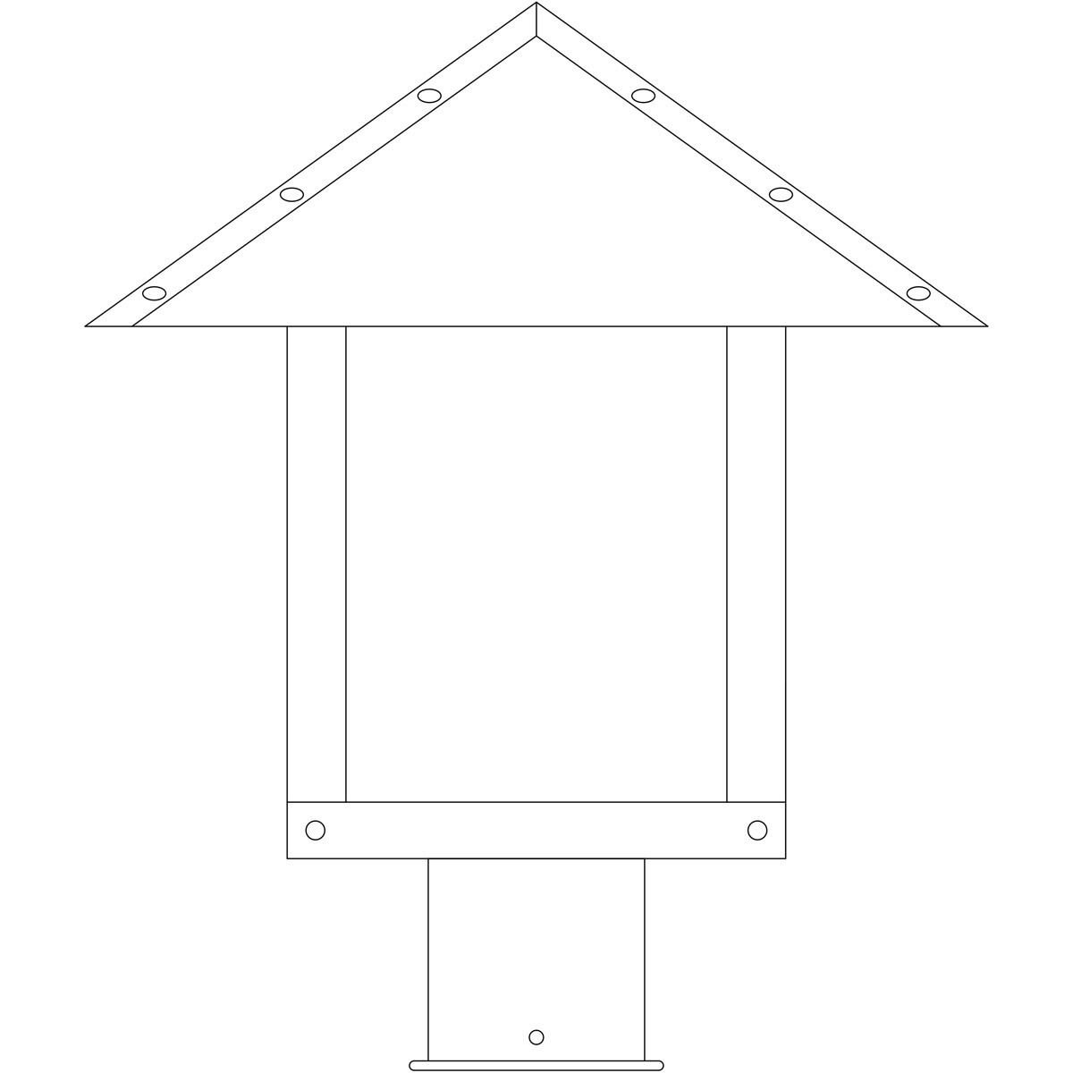 Timber Ridge 1 Light 12 inch Raw Copper Post Mount in Amber Mica