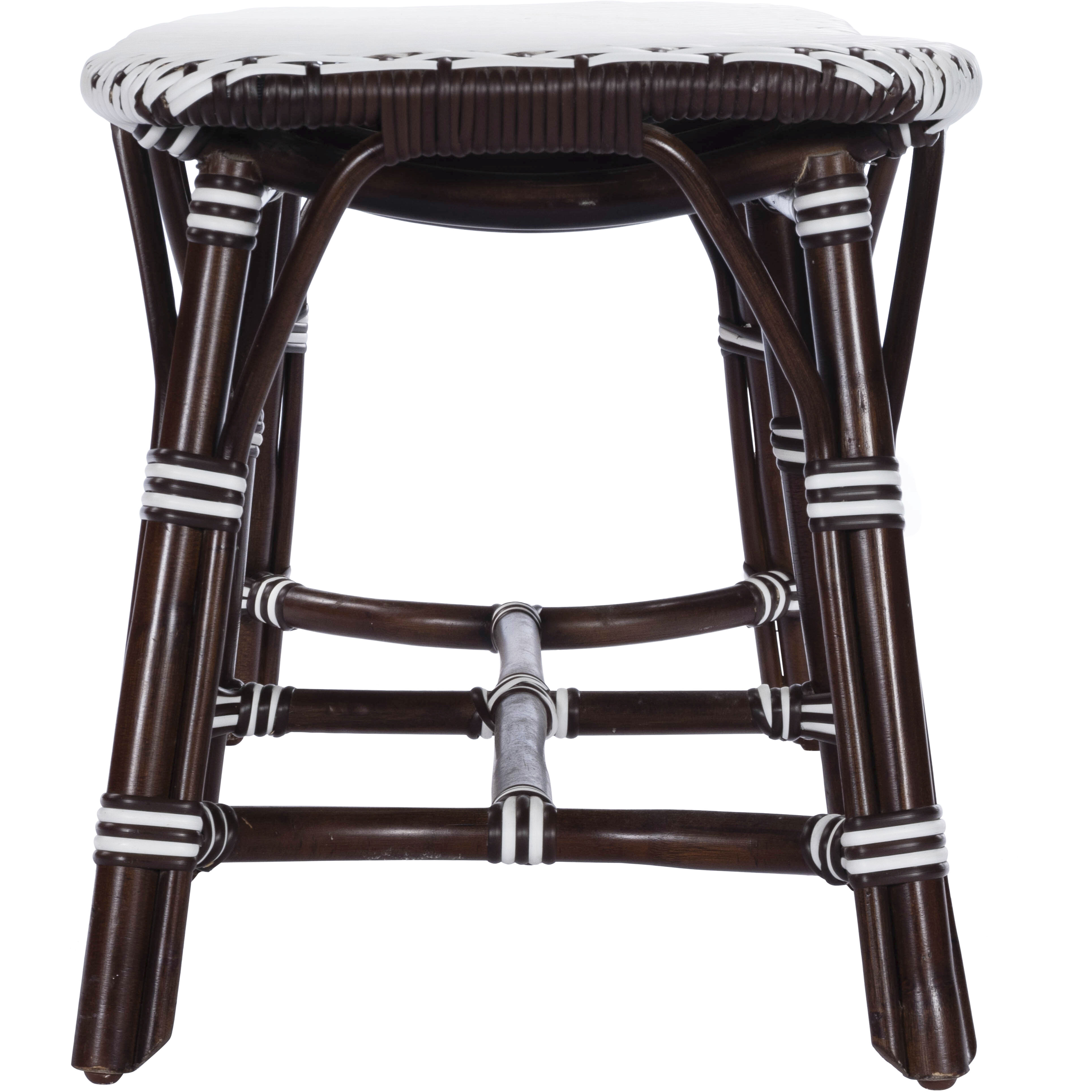 Marcella Dark Brown Rattan Bench