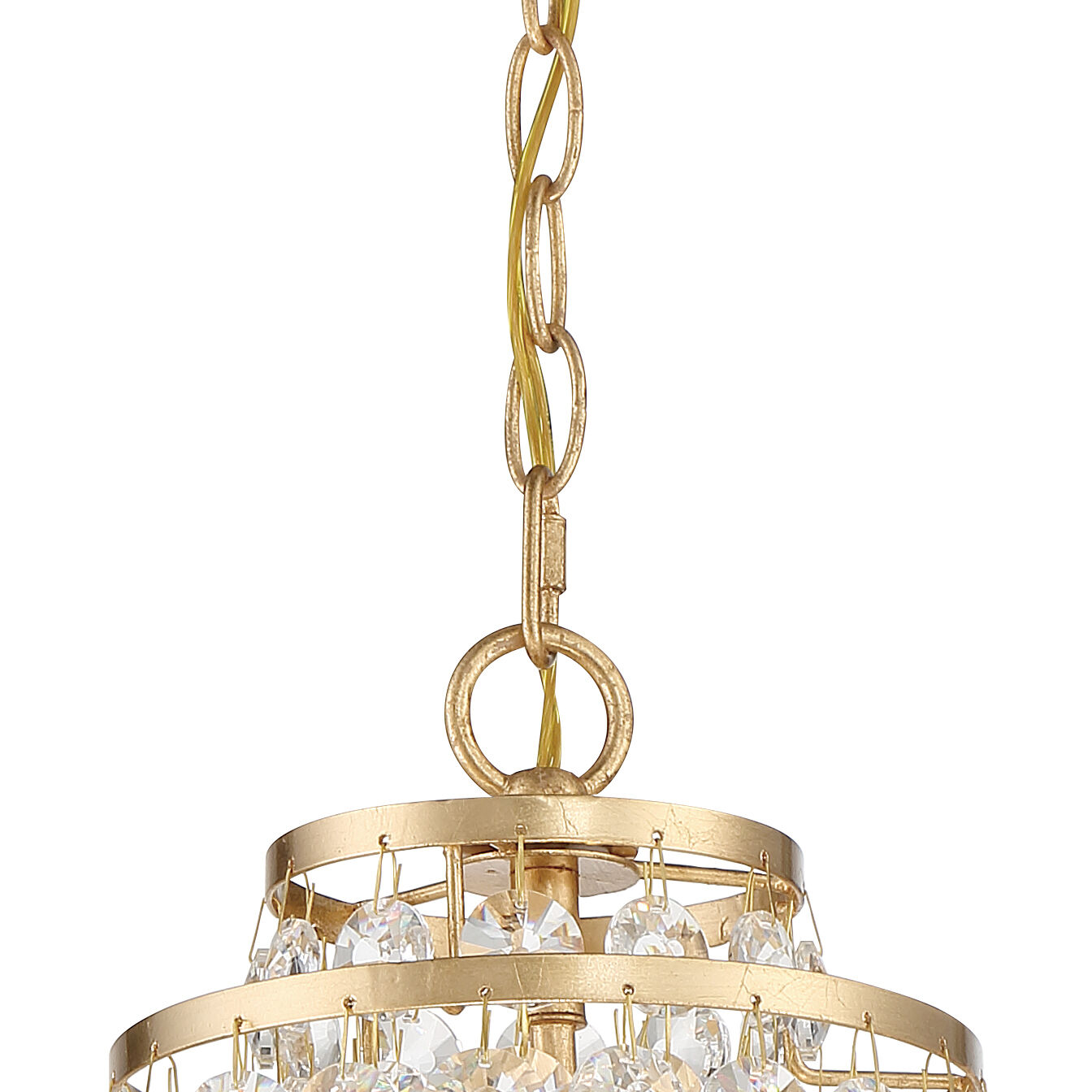 Gabrielle 1 Light 7 inch Antique Gold Chandelier Ceiling Light