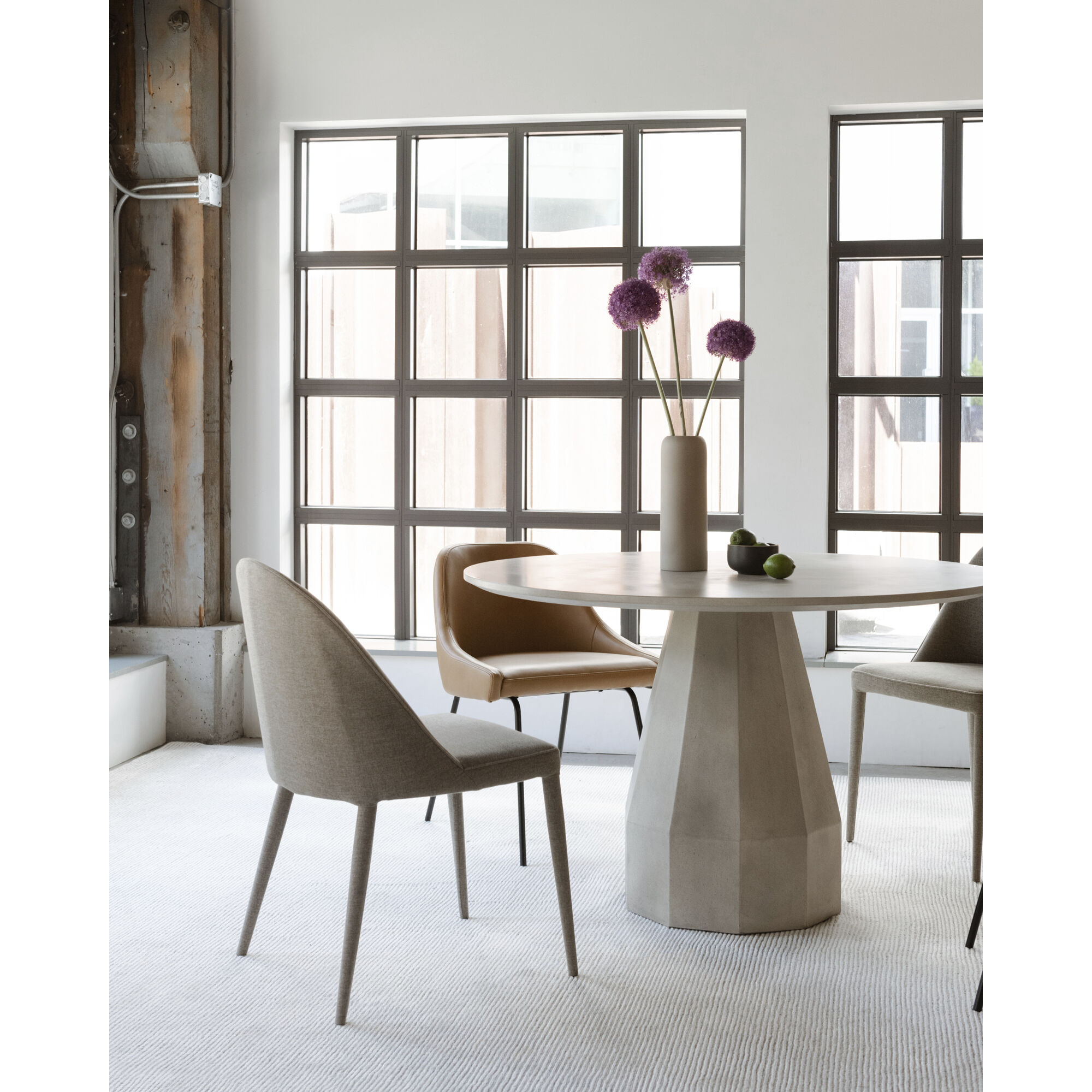 Templo 47 X 47 inch White Outdoor Dining Table