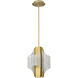 Idris LED 13 inch Vintage Brass Pendant Ceiling Light