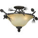 Sierra LED 18 inch Black Walnut Semi-Flush Mount Ceiling Light
