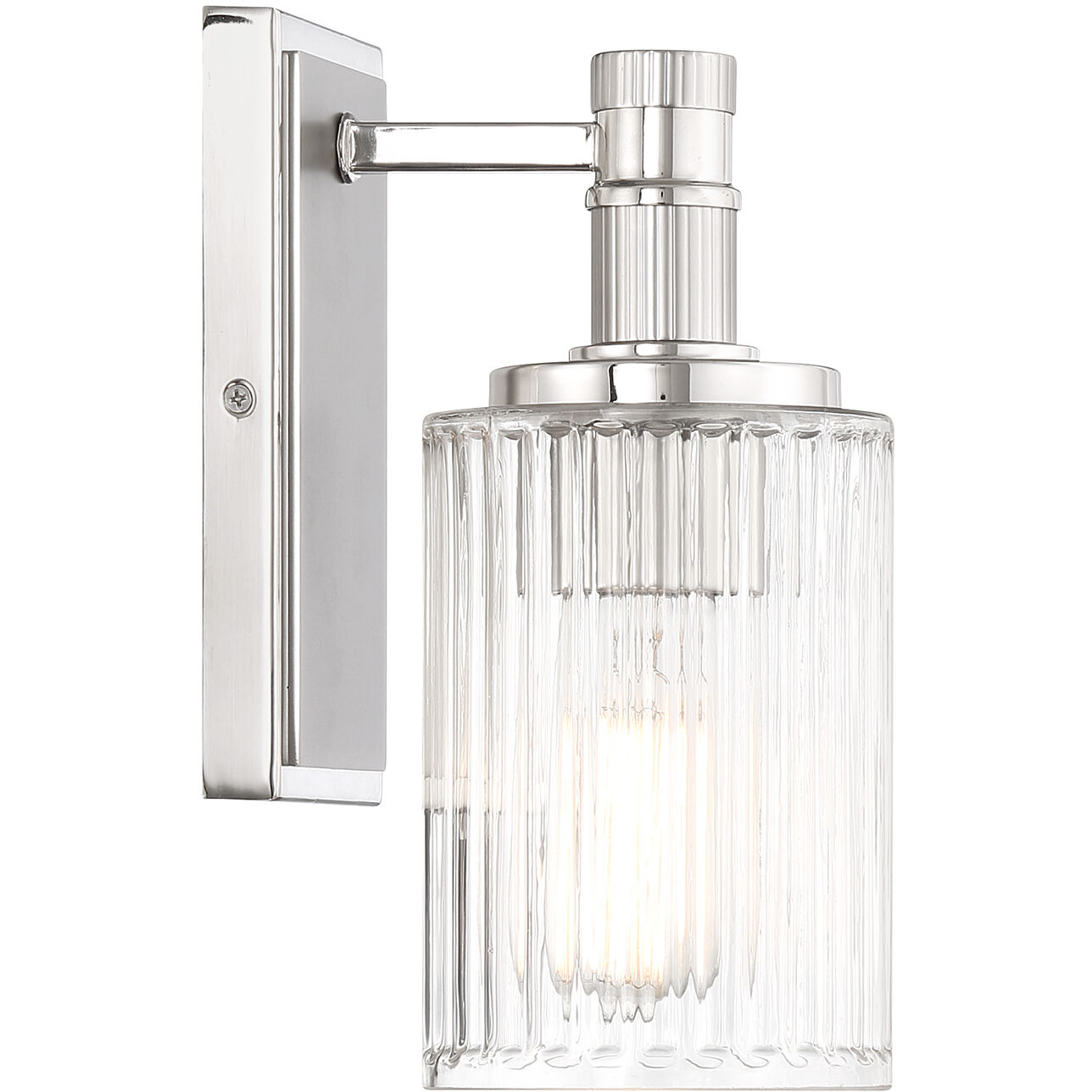 Concord 1 Light 4.5 inch Silver and Polished Nickel Bathroom Vanity Light Wall Light