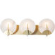 Callisto 3 Light 27 inch Modern Brass Bath Sconce Wall Light