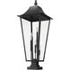 Gannon 5 Light 41.25 inch Black Outdoor Pier Mounted Fixture in G9
