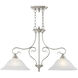 Coronado 2 Light 35 inch Brushed Nickel Island Ceiling Light