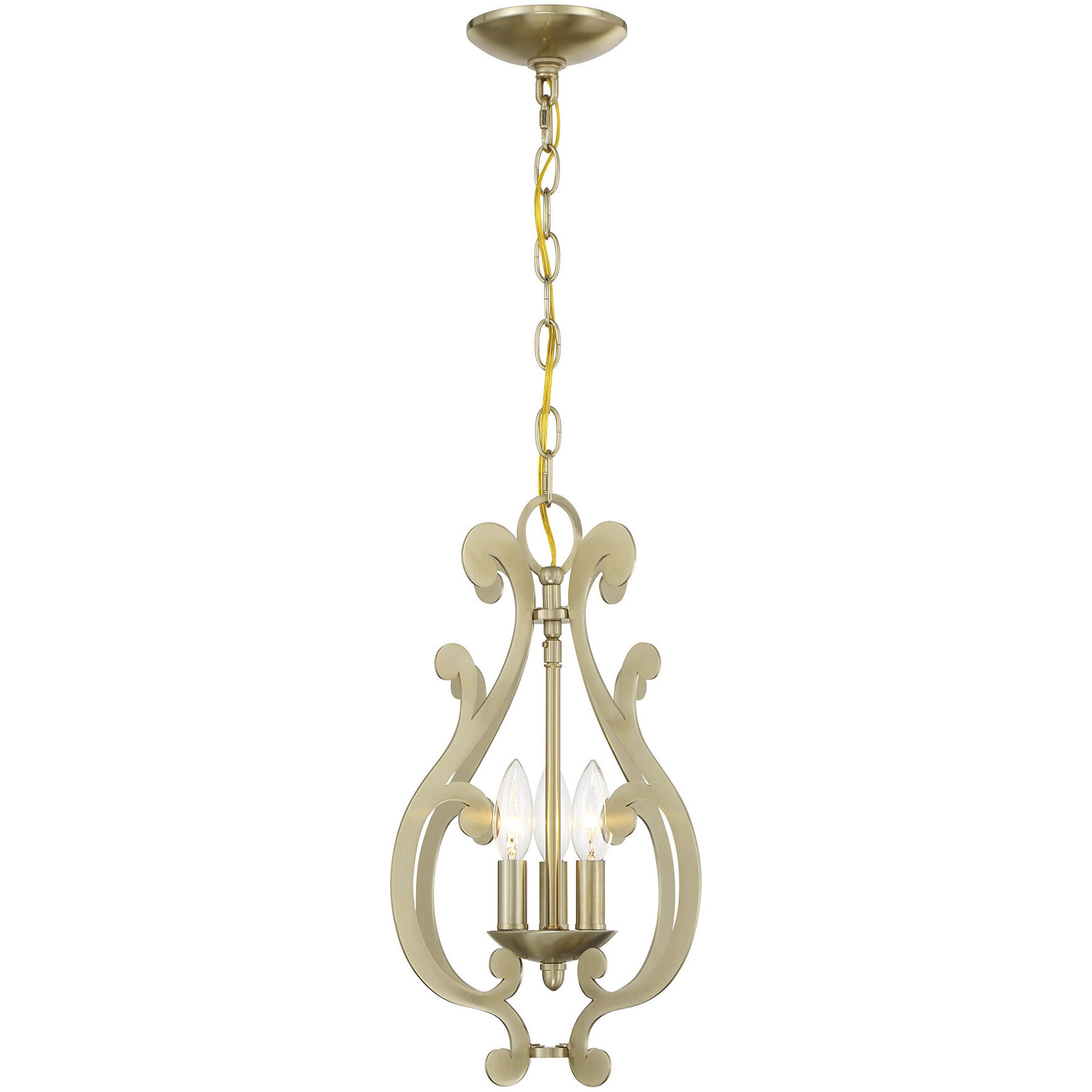 Lombard 3 Light 12 inch Noble Brass Pendant Ceiling Light