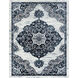 Wanderlust 123 X 94.09 inch Ink Blue/Sky Blue/Charcoal/Light Slate/White Machine Woven Rug