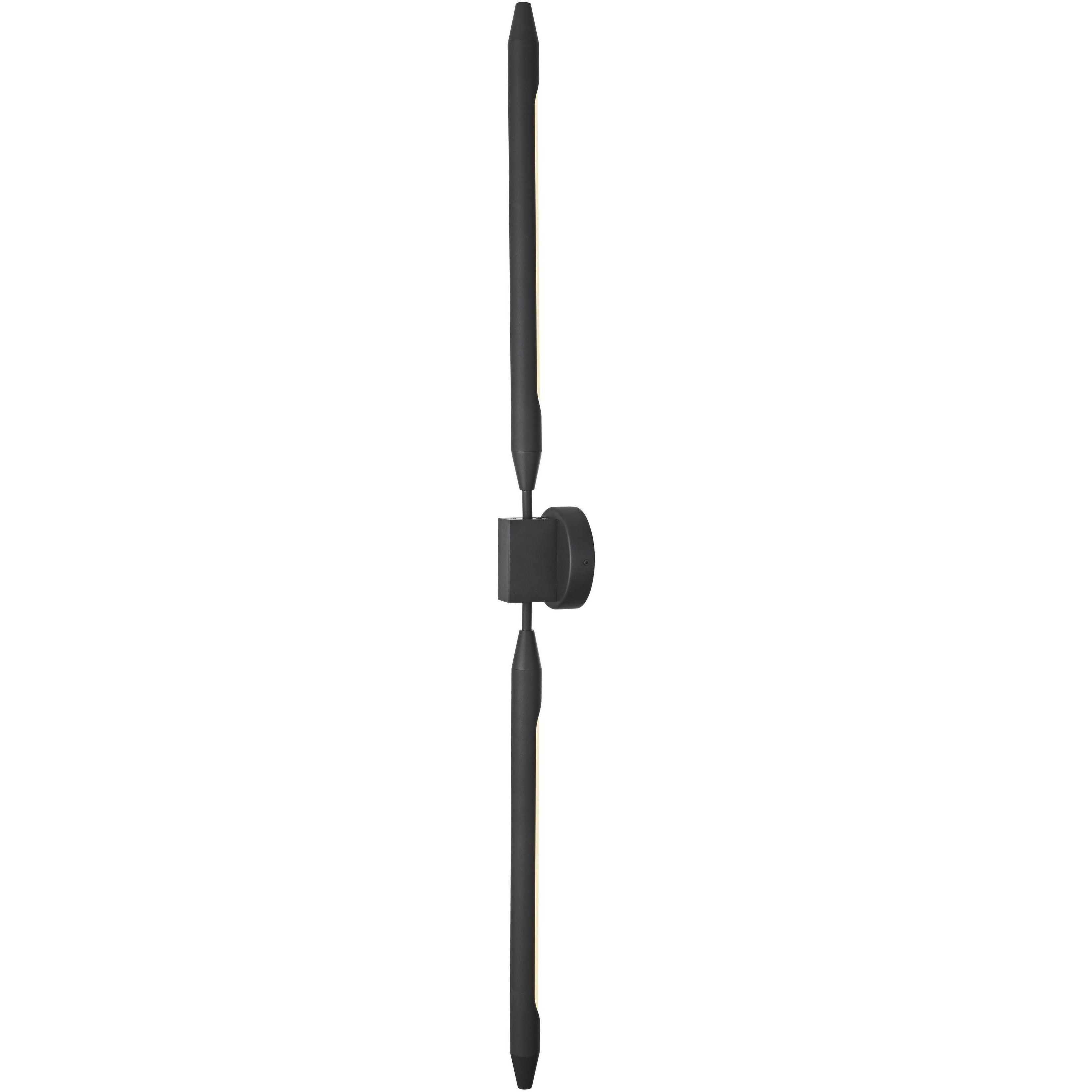 Odin 2 Light 50 inch Black Outdoor Wall Sconce