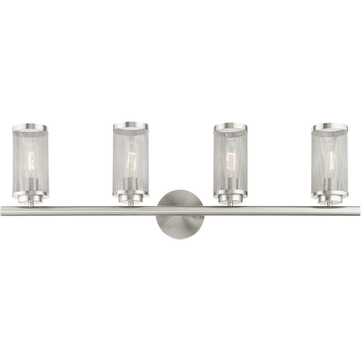 Industro 4 Light 36 inch Brushed Nickel Vanity Sconce Wall Light