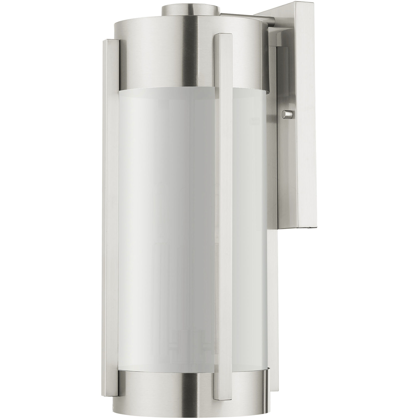 Sheridan 3 Light 19 inch Brushed Nickel Outdoor Wall Lantern