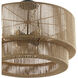 Eco Collection - Milos Family 6 Light 24 inch Matte Black Semi-Flush Ceiling Light in 24" D x 24" W x 14" H, EVOLV