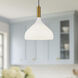 Alora Mood Belleview 1 Light 11.88 inch Aged Gold Pendant Ceiling Light in Matte Opal Glass
