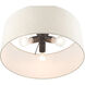 Meadow 3 Light 18 inch English Bronze Drum Pendant Ceiling Light 