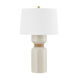 Mindy 27.75 inch 60.00 watt Aged Brass and Ceramic Ivory Crackle Table Lamp Portable Light