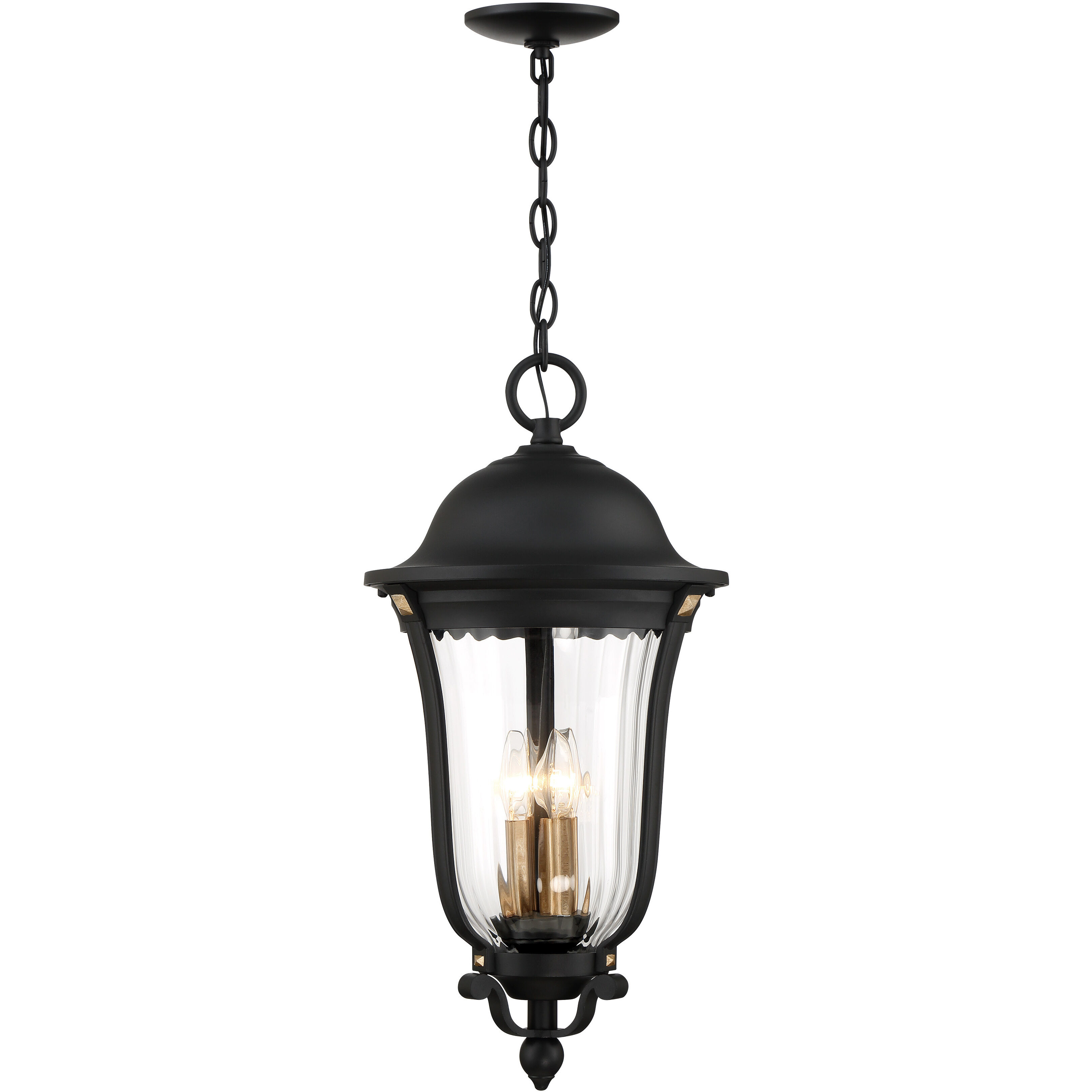 Peale Street 4 Light 12.13 inch Sand Coal And Vermeil Gold Outdoor Hanging Light, The Great Outdoors