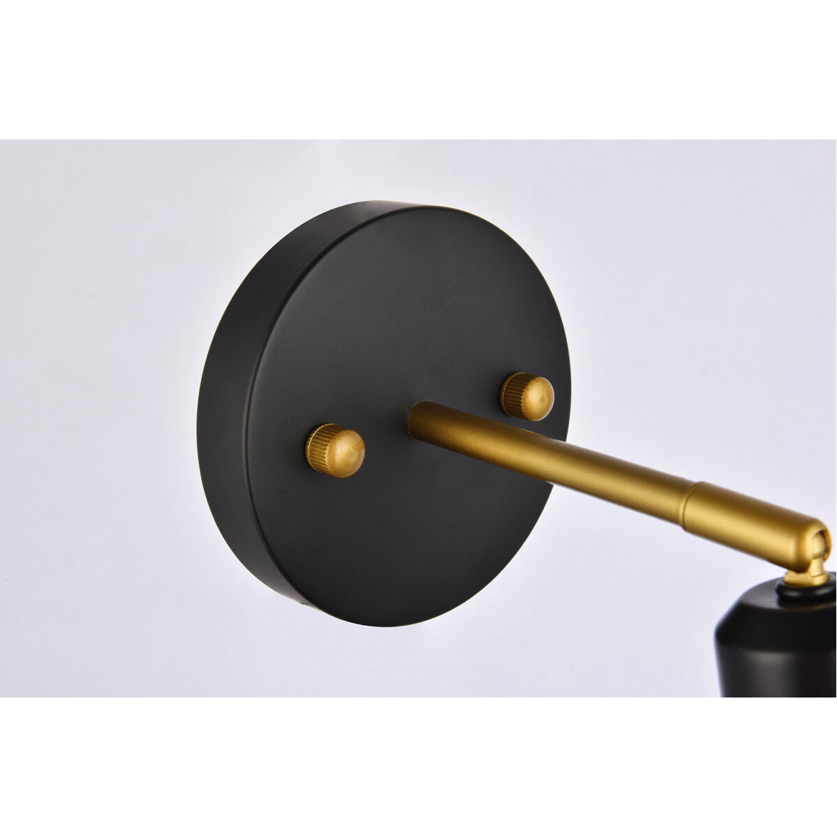 Halycon 1 Light 9 inch Black and Brass Bath Sconce Wall Light