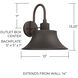 Brock 1 Light 13.25 inch Oiled Bronze Outdoor Wall Lantern