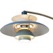 Palm Springs 84 inch 100.00 watt Weathered Brass and Black Arc Floor Lamp Portable Light in Blue Tone