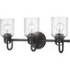 Kinsley 3 Light 22 inch Matte Black Bath Vanity Wall Light