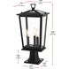 Berks 3 Light 20.5 inch Black Outdoor Post Light