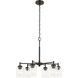Winslow 6 Light Bronze Chandelier Ceiling Light, Large