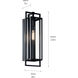 Goson 1 Light 24 inch Black Outdoor Wall Sconce, Large