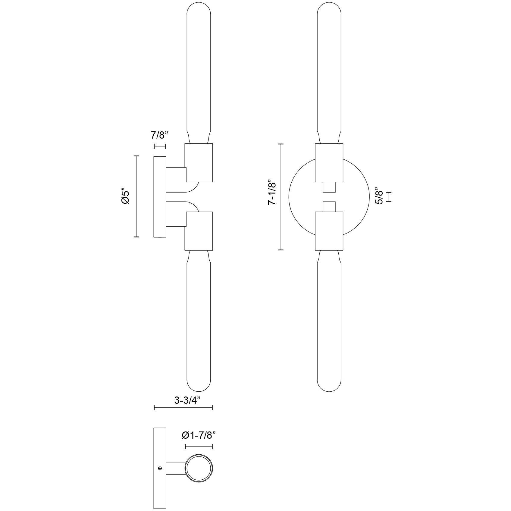 Alora Mood Claire Wall/Vanity Light Wall Light in Matte Black