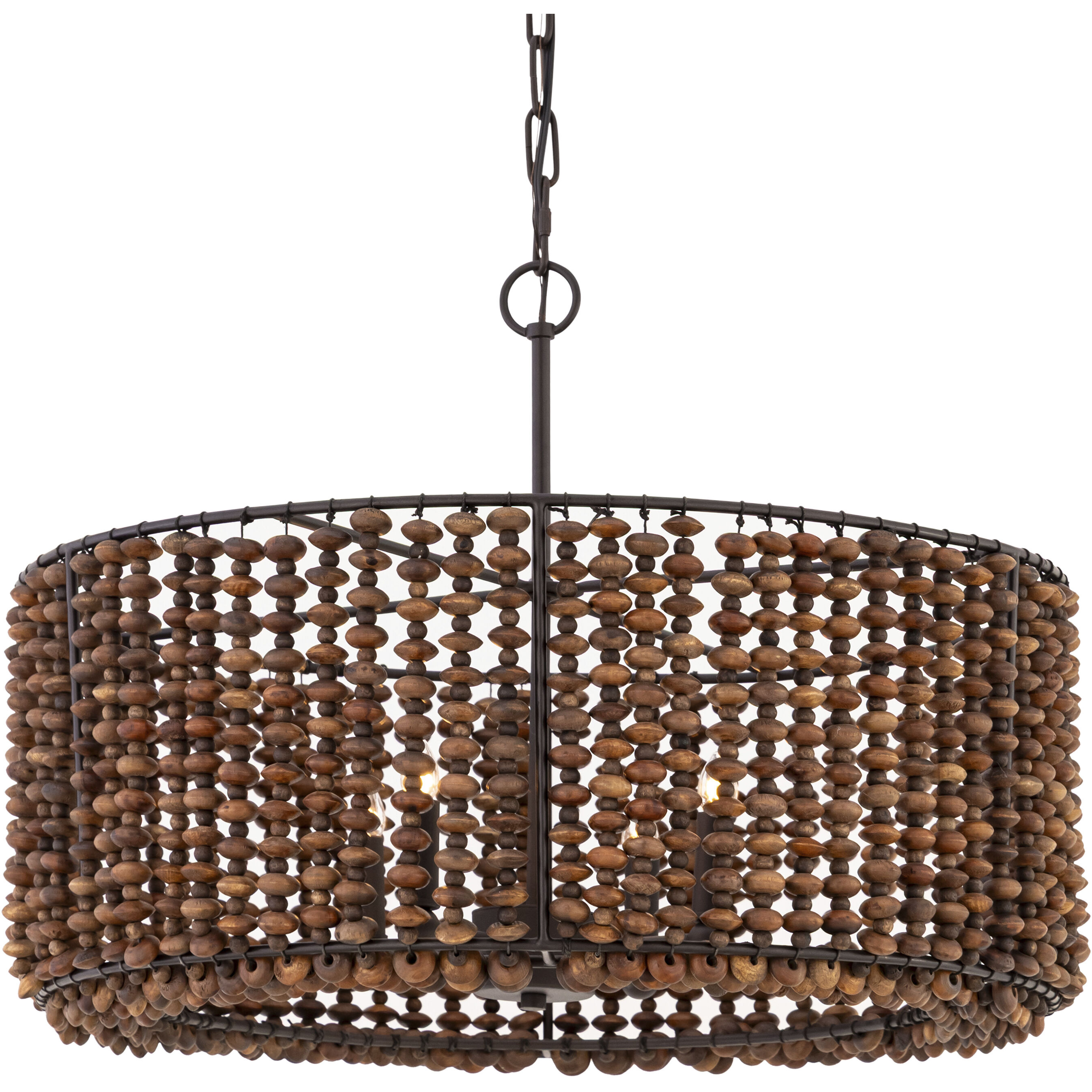 Beaudelle 4 Light 26 inch Dark Bronze Pendant Ceiling Light