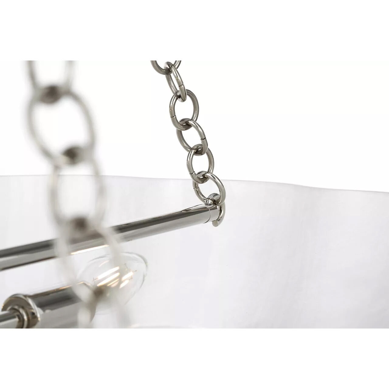 AERIN Rosehill LED 28 inch Polished Nickel Bowl Chandelier Ceiling Light