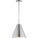 Veritas 1 Light 12 inch Satin Nickel Single Pendant Ceiling Light