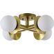 Canada 4 Light 18 inch Satin Brass Flush Mount Ceiling Light