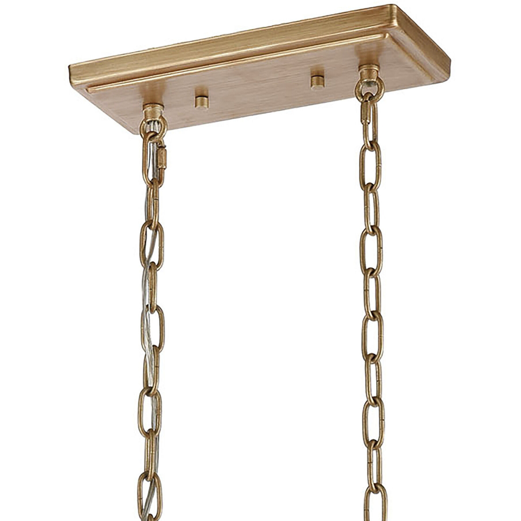 Equilibrium 5 Light 34 inch Matte Gold Linear Chandelier Ceiling Light